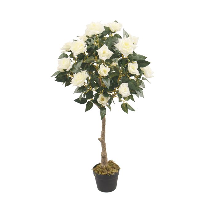 Kunstboom Rosa roos 100cm