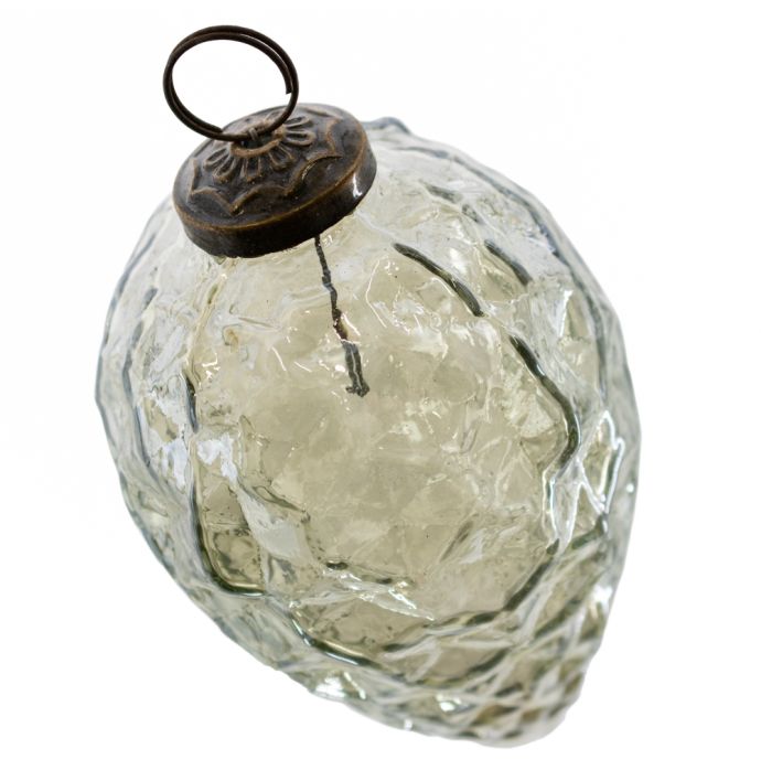 Kerstbal glas oil green