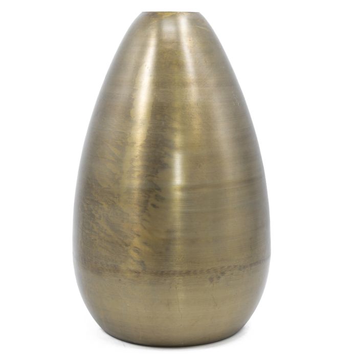 Metalen vaas goud