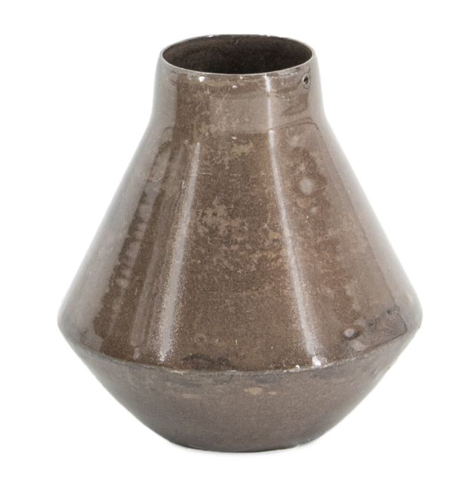 Metalen vaasje vintage pink