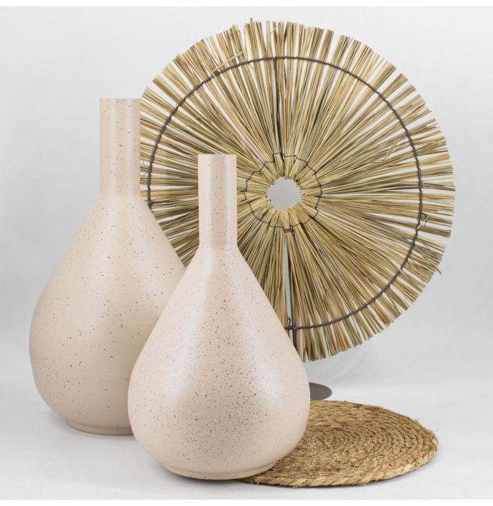 Metalen vaas sand dots