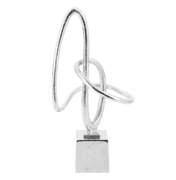Beeld krul zilver