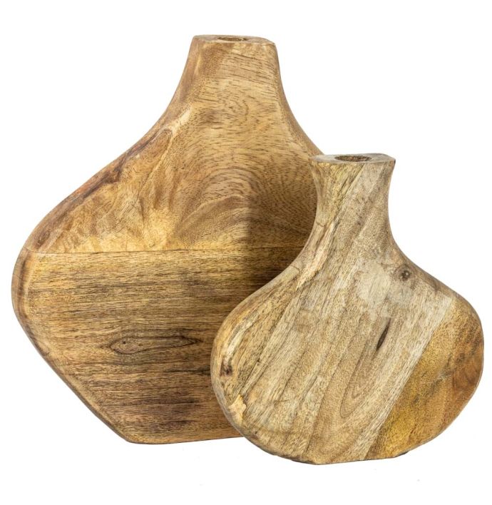 Houten vaas organisch naturel