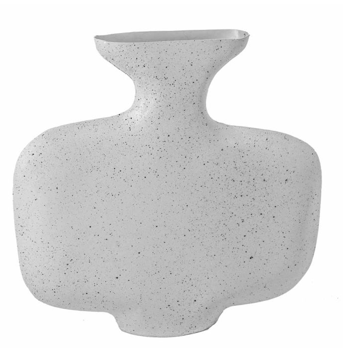 Metalen ornament vaas white texture