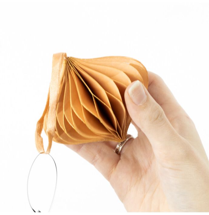 Papieren honeycomb hanger oranje