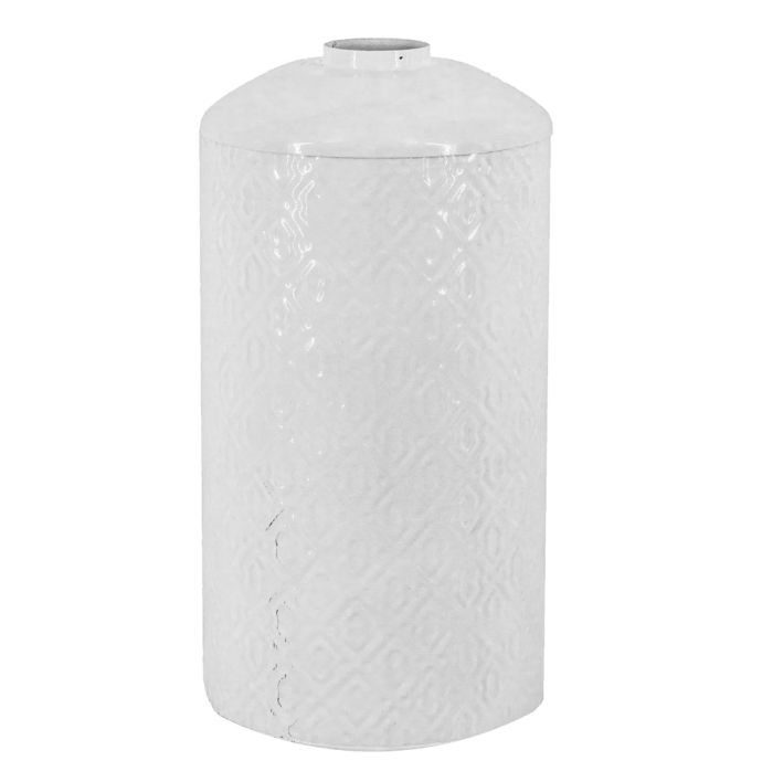 Metalen vaas white marble