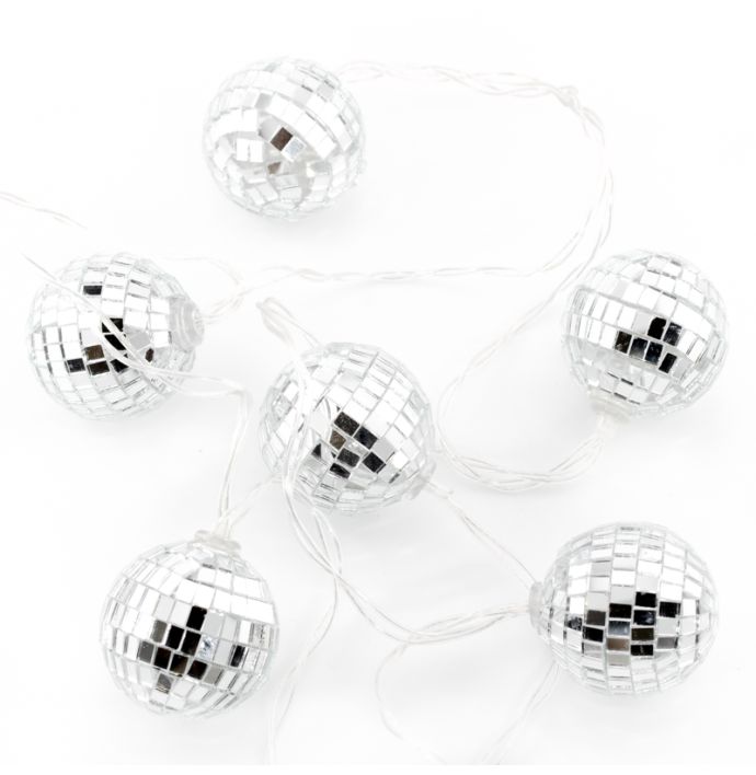 Hanger Discobal met LED - Zilver - 4cm