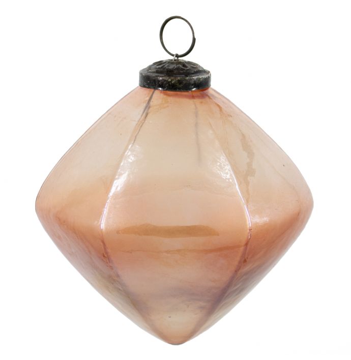 Kerstbal glas roze