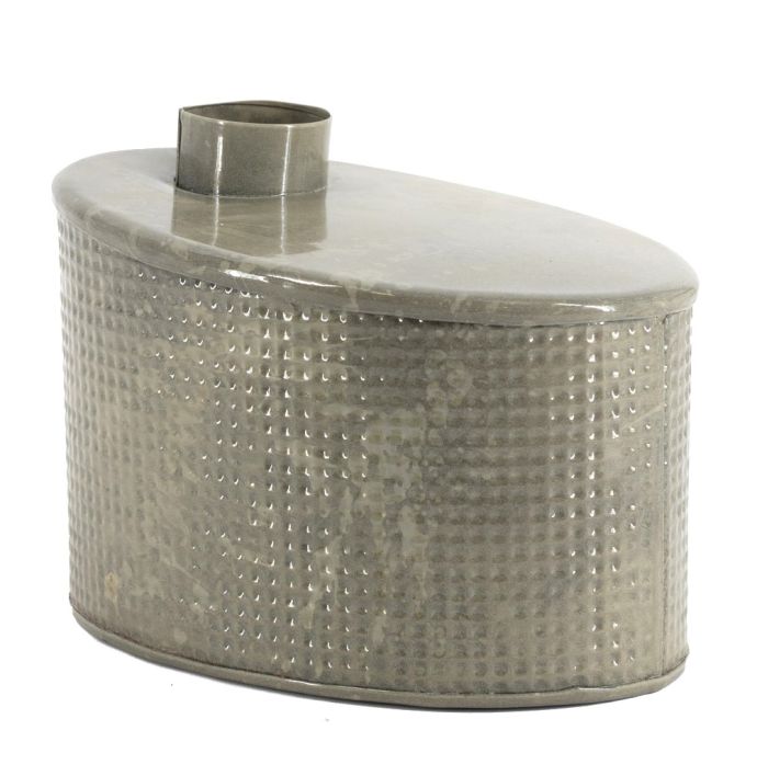 Metalen vaas ovaal moon grey