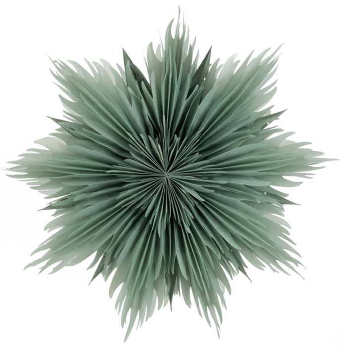 Kerstster star 60cm turquoise met pendel