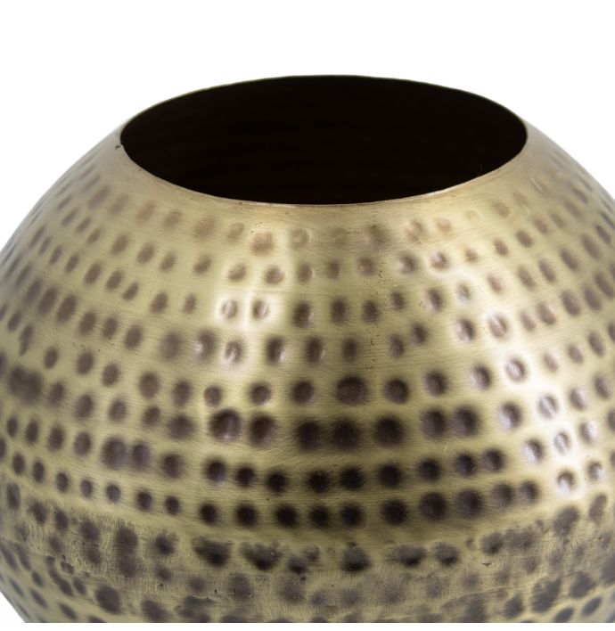 Metalen vaas rond