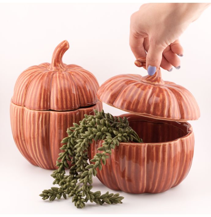 Opbergbakje pompoen Gourd sandstone S