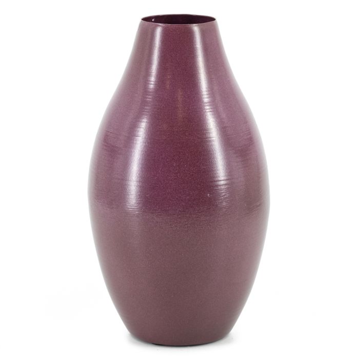 Metalen vaas aubergine