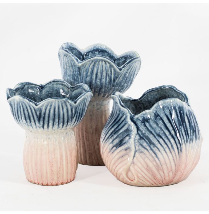 Aardewerk vaas tulp peach