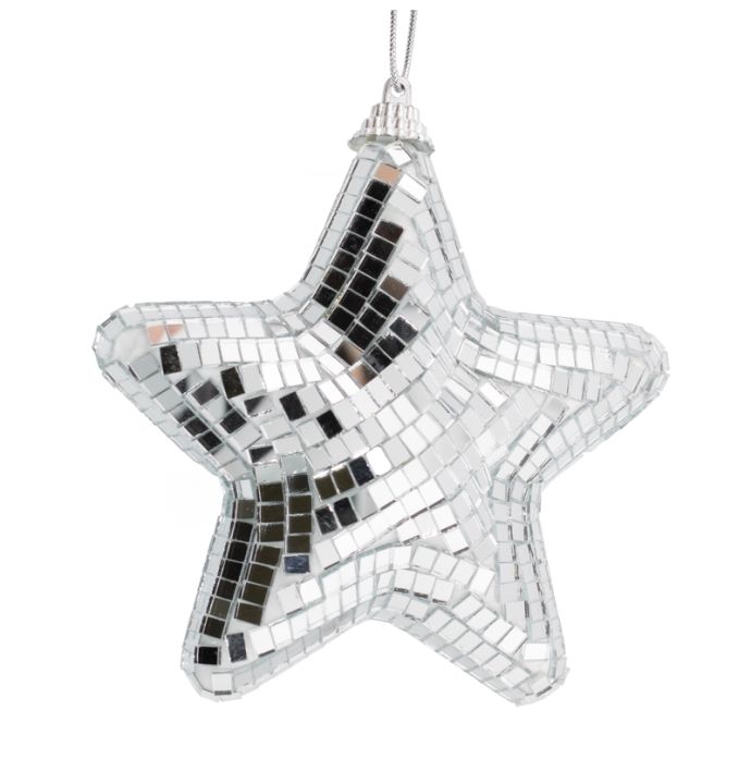 Hanger Disco ster - Zilver - 11cm