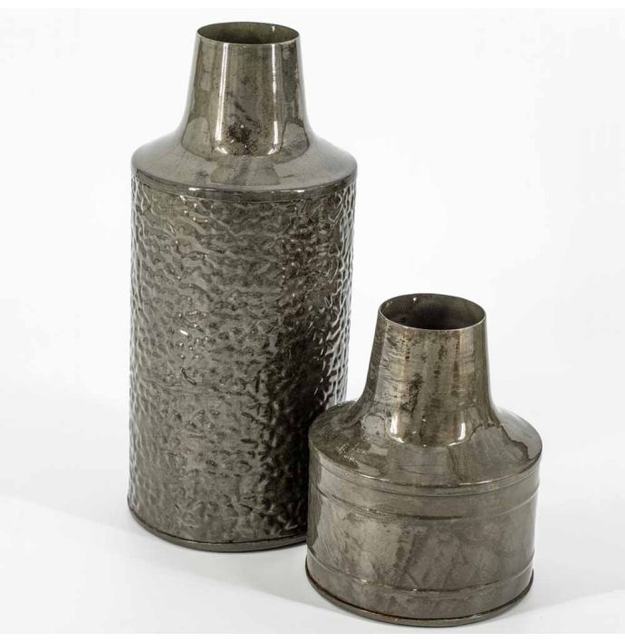 Metalen vaas olive