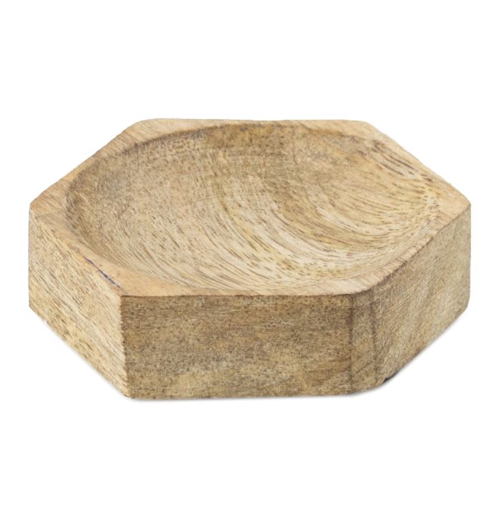 Houten schaaltje hexagon