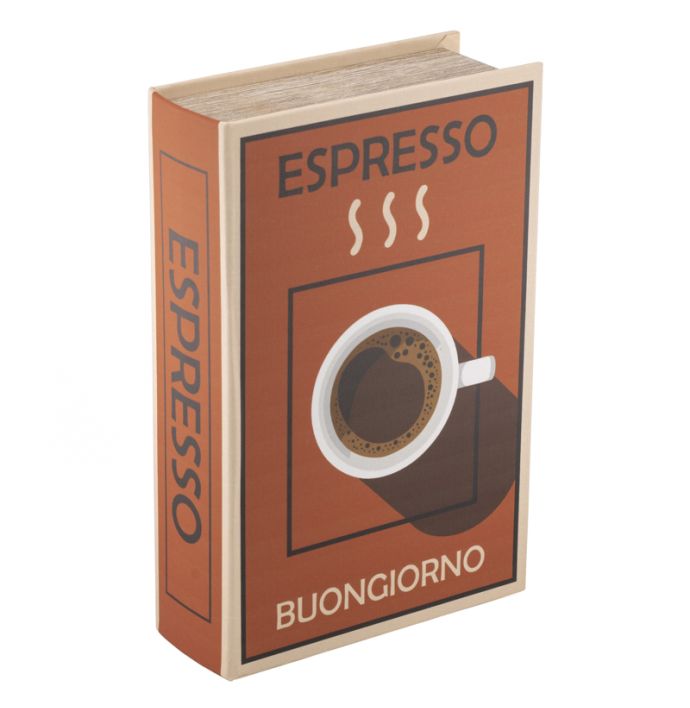 Opbergboek koffietafel espresso 27x18cm