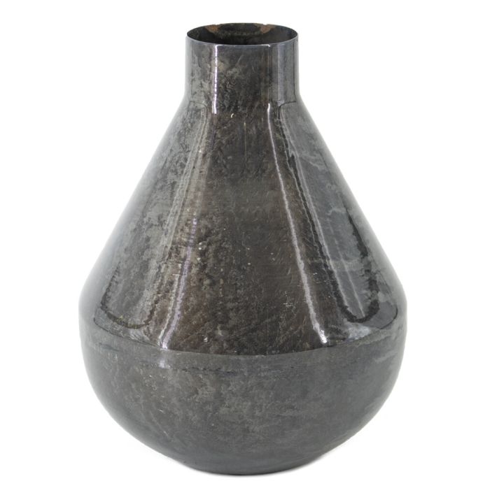 Metalen vaas blauw