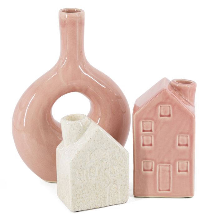 Aardewerk huisje beige
