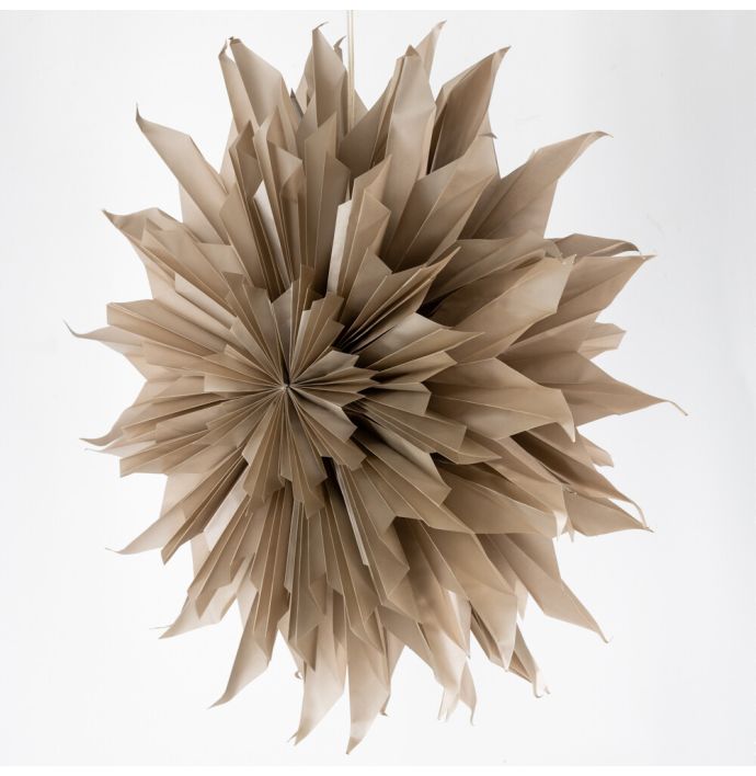 Kerstster sun 80cm taupe met pendel