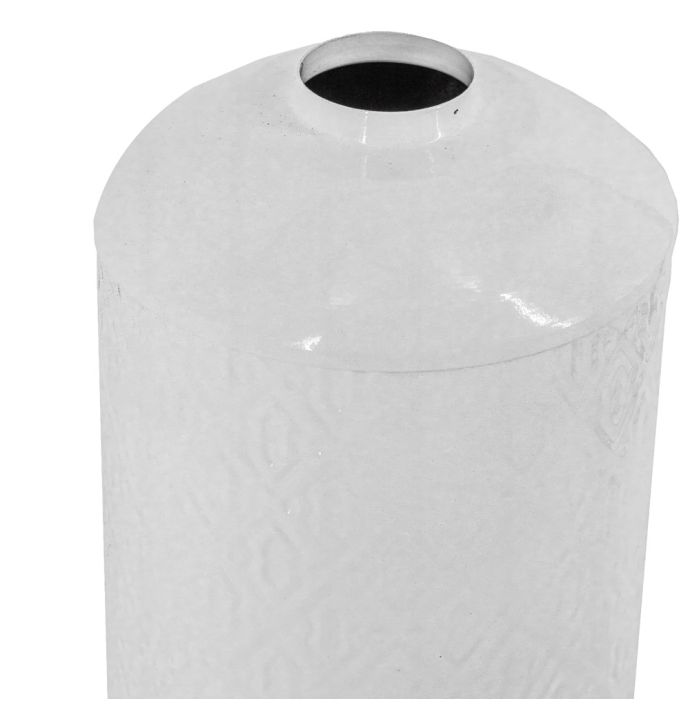 Metalen vaas white marble