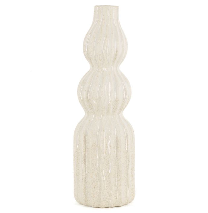 Aardewerk vaas Orbi L beige