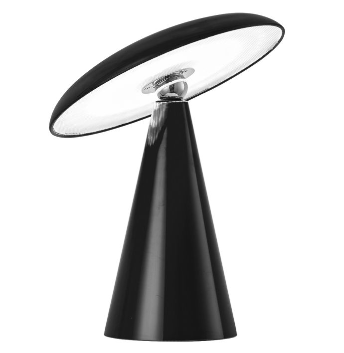 Bureaulamp Mush LED op accu zwart