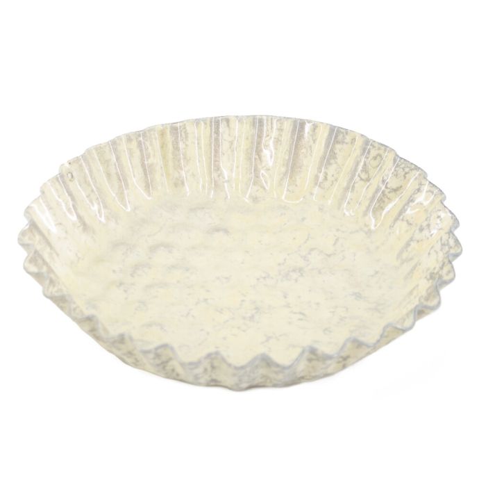 Metalen schaaltje honeycomb white