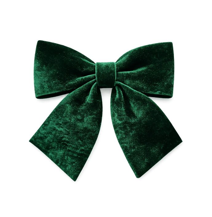 Stoffen strik op kaart 30cm groen