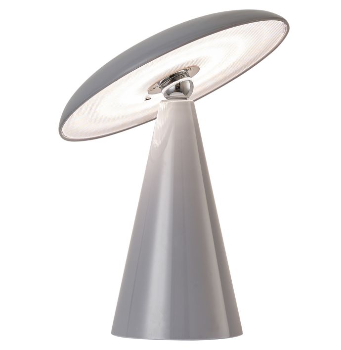 Bureaulamp Mush LED op accu grijs