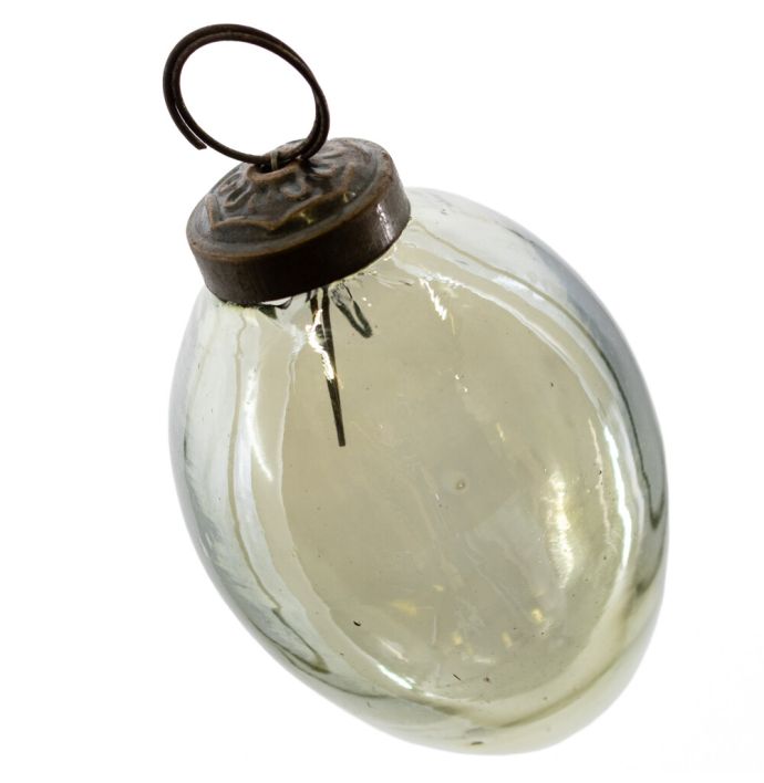 Kerstbal glas oil green