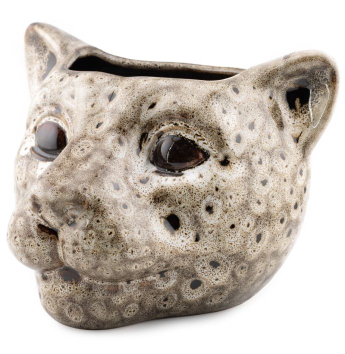 Aardewerk vaas luipaard speckled
