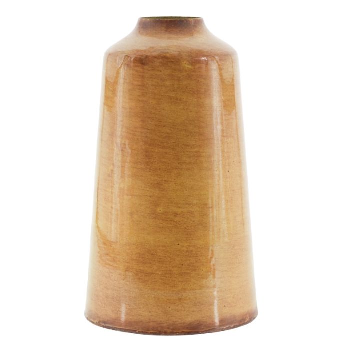 Metalen vaas mustard