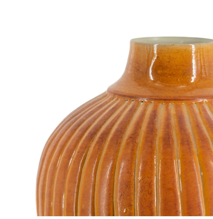 Metalen vaas tangerine