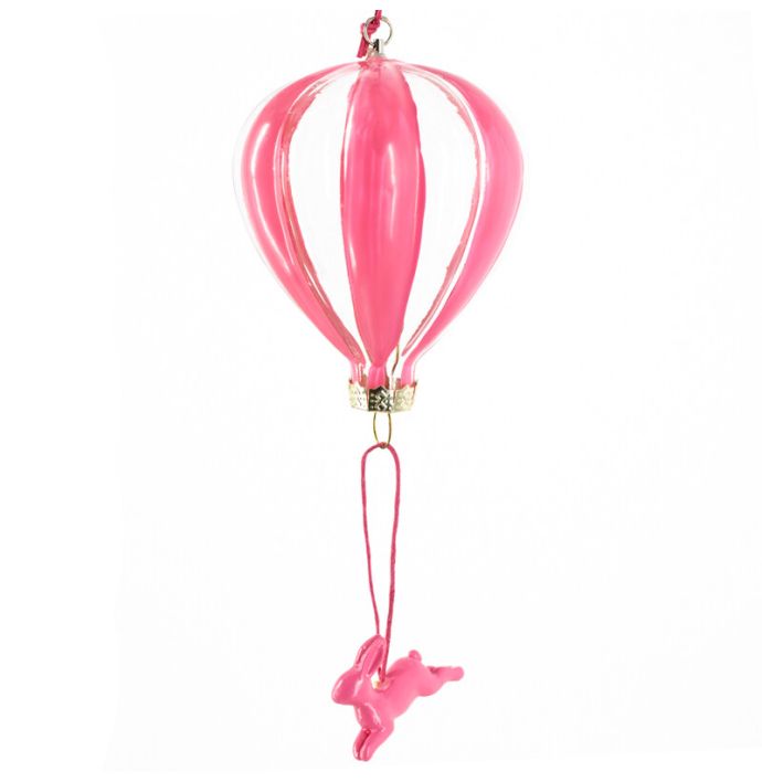 Hanger Luchtballon konijn fuchsia