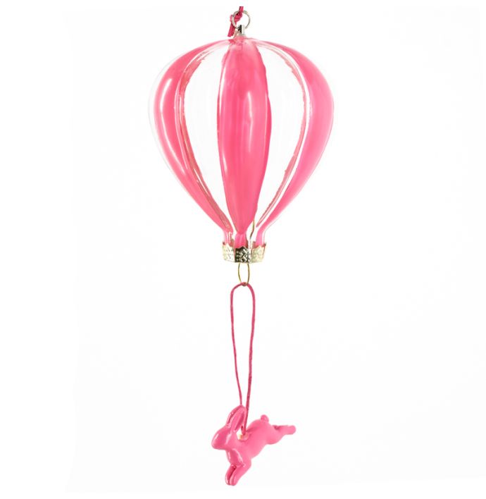 Hanger Luchtballon konijn fuchsia
