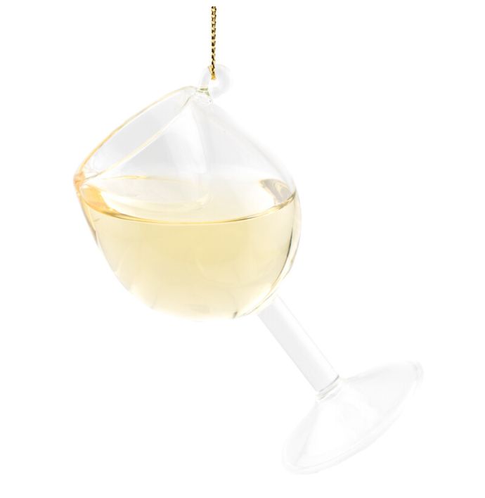 Kerstbal Witte wijn - 10cm