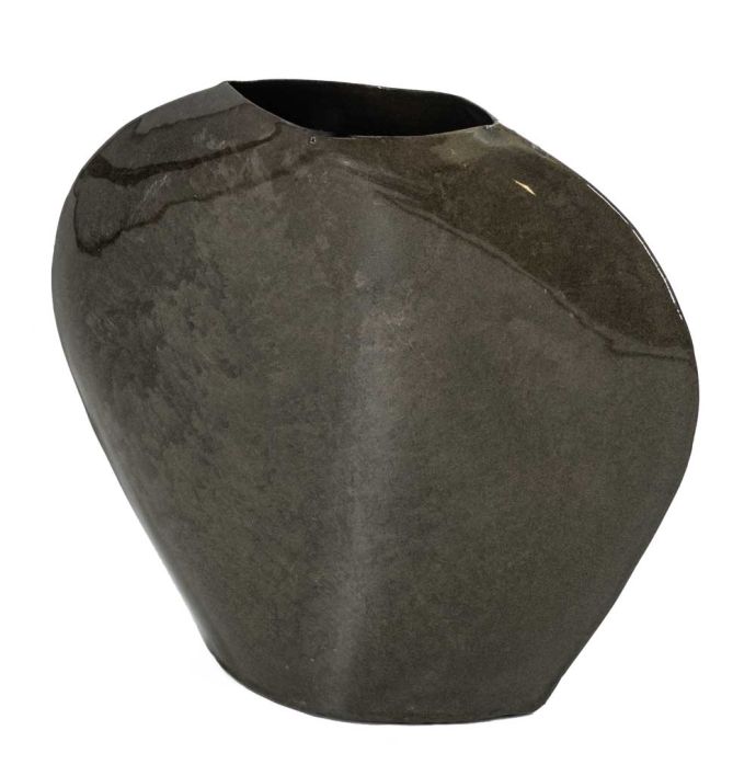 Metalen vaas olive