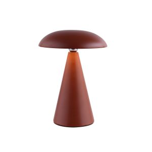 Bureaulamp Mush LED op accu mat aubern