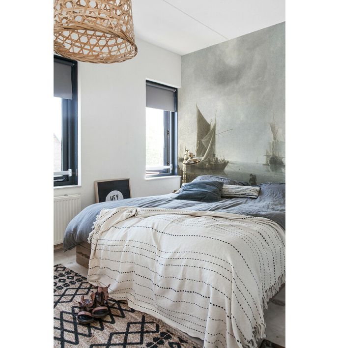 Fotobehang Anchored ships