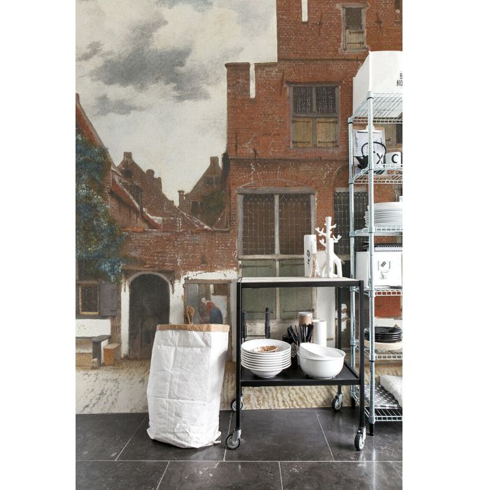 Fotobehang Weergave van Delftse huisjes