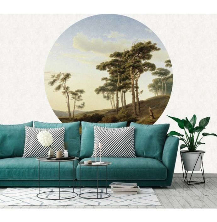 Behangcirkel Eveningmood with a Shepherd