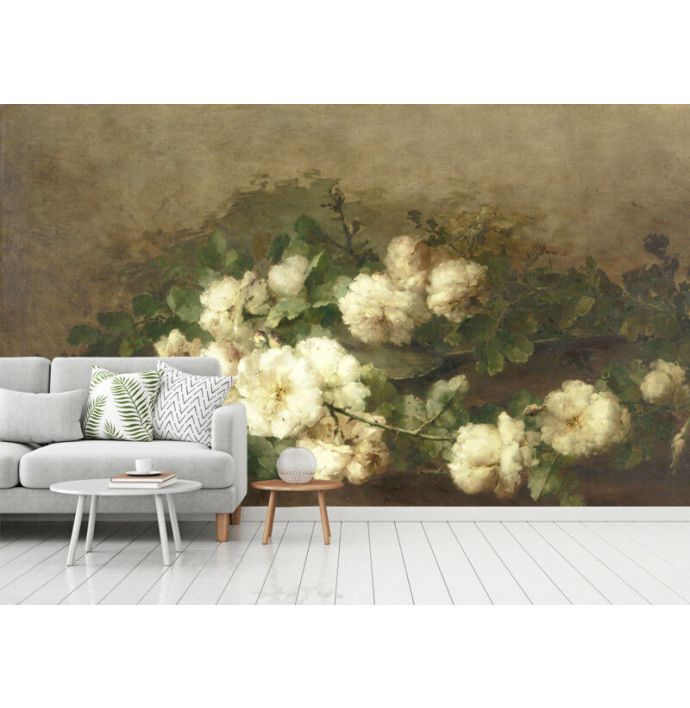 Fotobehang Roses on a Guitar