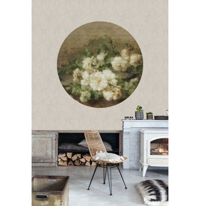 Behangcirkel Roses on a Guitar