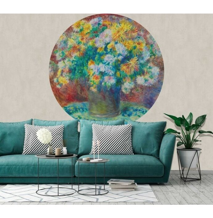 Behangcirkel Chrysanthemums