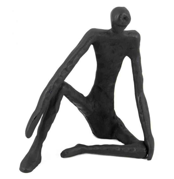 Beeldje zittend zwart