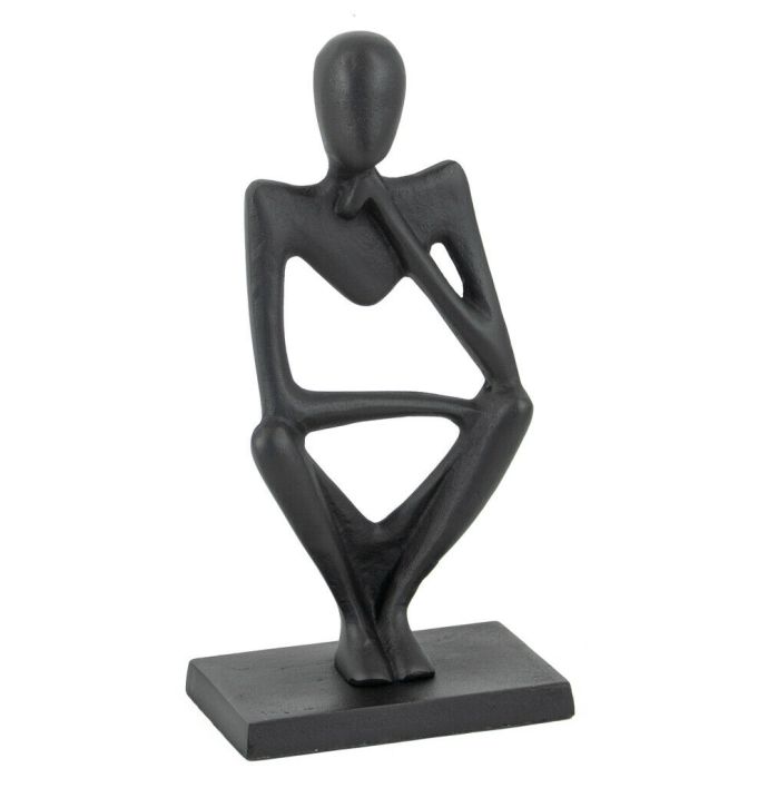 Ornament zittend zwart 