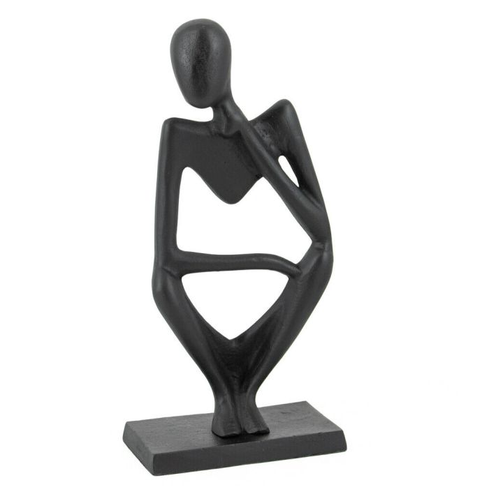 Ornament zittend zwart 