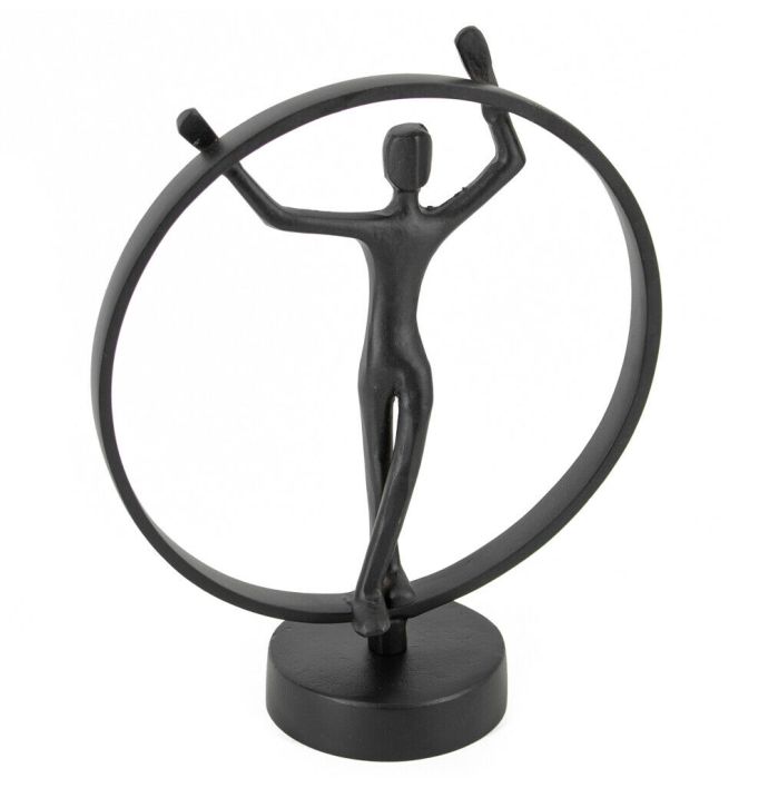 Decoratie beeld cirkel zwart 